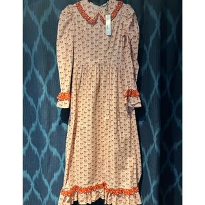 RARE BNWT sz 4 Batsheva Prairie Dress with puff sleeves